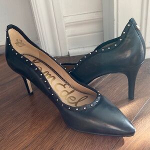 Sam Edelman pointy heels. Tiana Black leather pointy pumps size 6